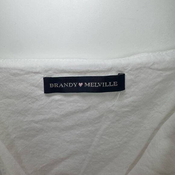 Brandy Melville White Maxi Double Line Dress One Size - Picture 7 of 9